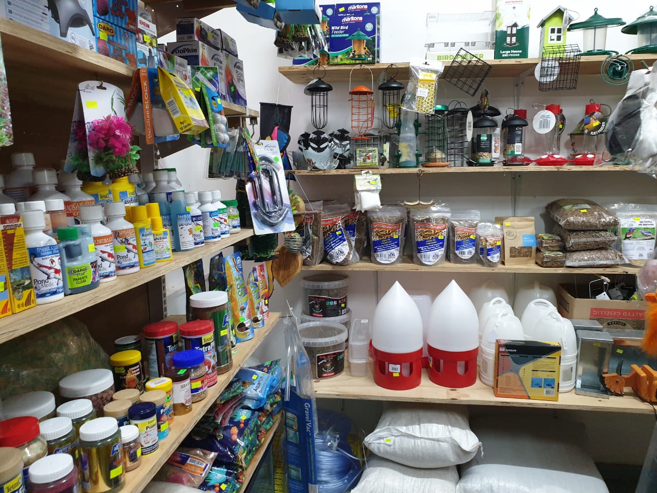 Pet product shelves